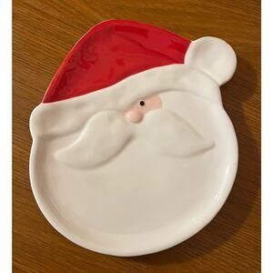 Department 56 Ceramic Santa Claus Plate